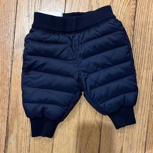 NWT Baby Gap navy blue pull on snow pants 0-3 month Boy
